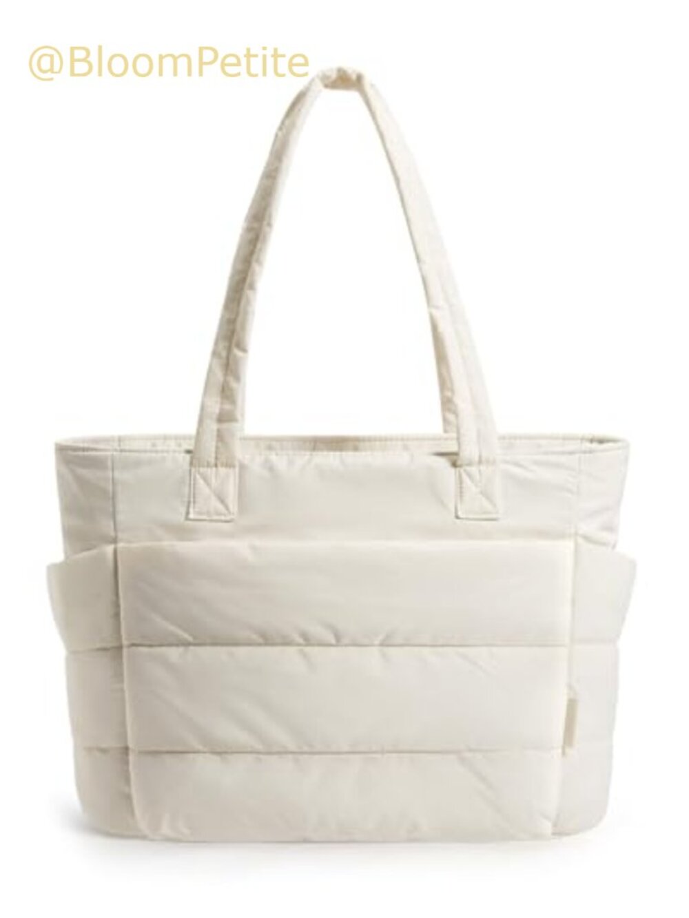 Puffy Tote Bag Lightweight Work Travel Laptop Zipper